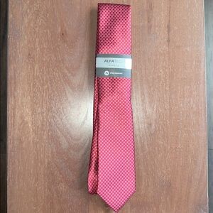 Alfatech by Alfani Men's Houndstooth Tie - Red